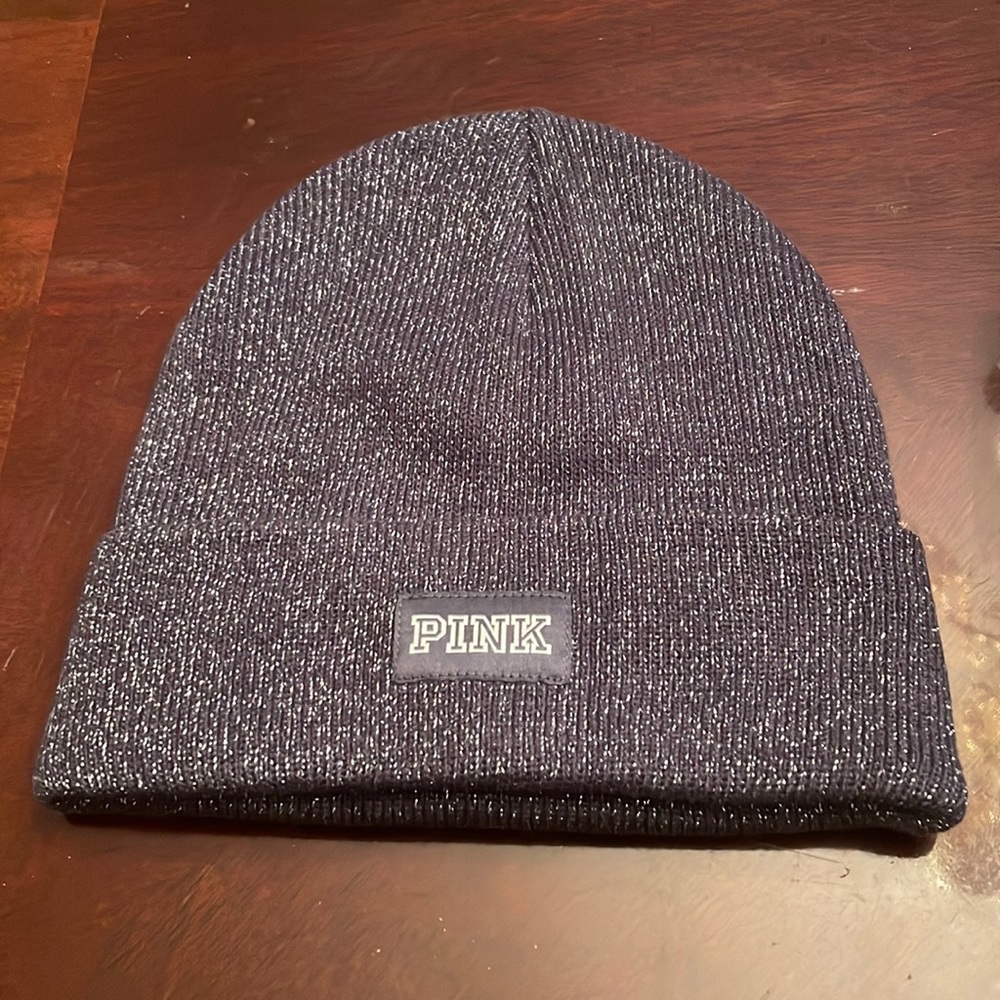 Victoria’s Secret Pink Beanie Blue Jay Sparkly